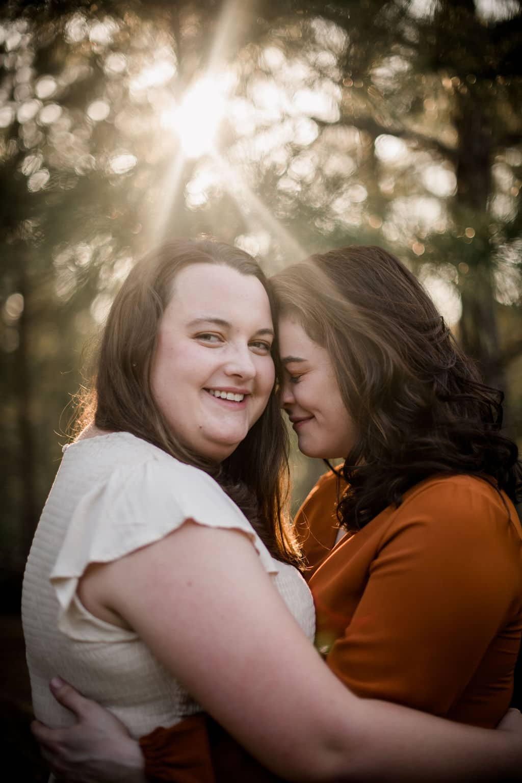 the texas couple are holding each other while one of the future brides is facing the camera