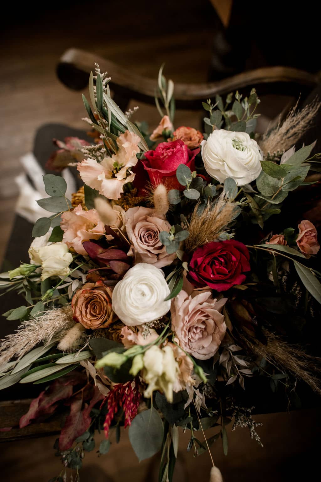 Urban rubbish designed the floral arrangement with a mixture of Texas seasonal florals