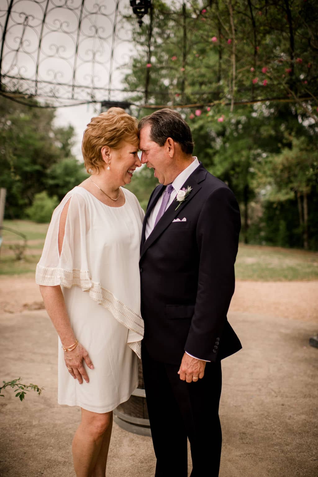 the husband and wife are staring into each other's eyes after years of marriage