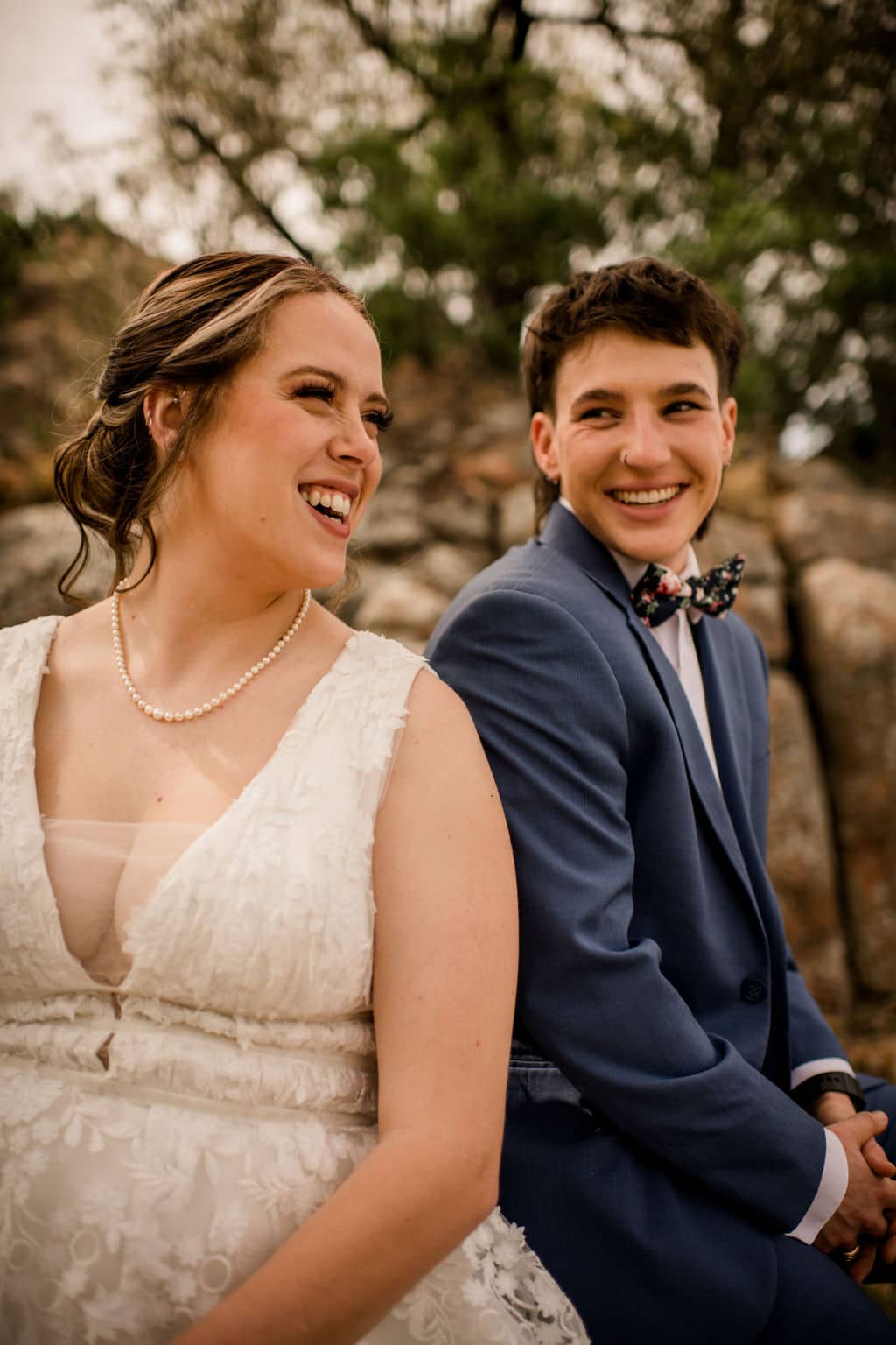 the texas brides smile at each other captured on a photographer must haves tool
