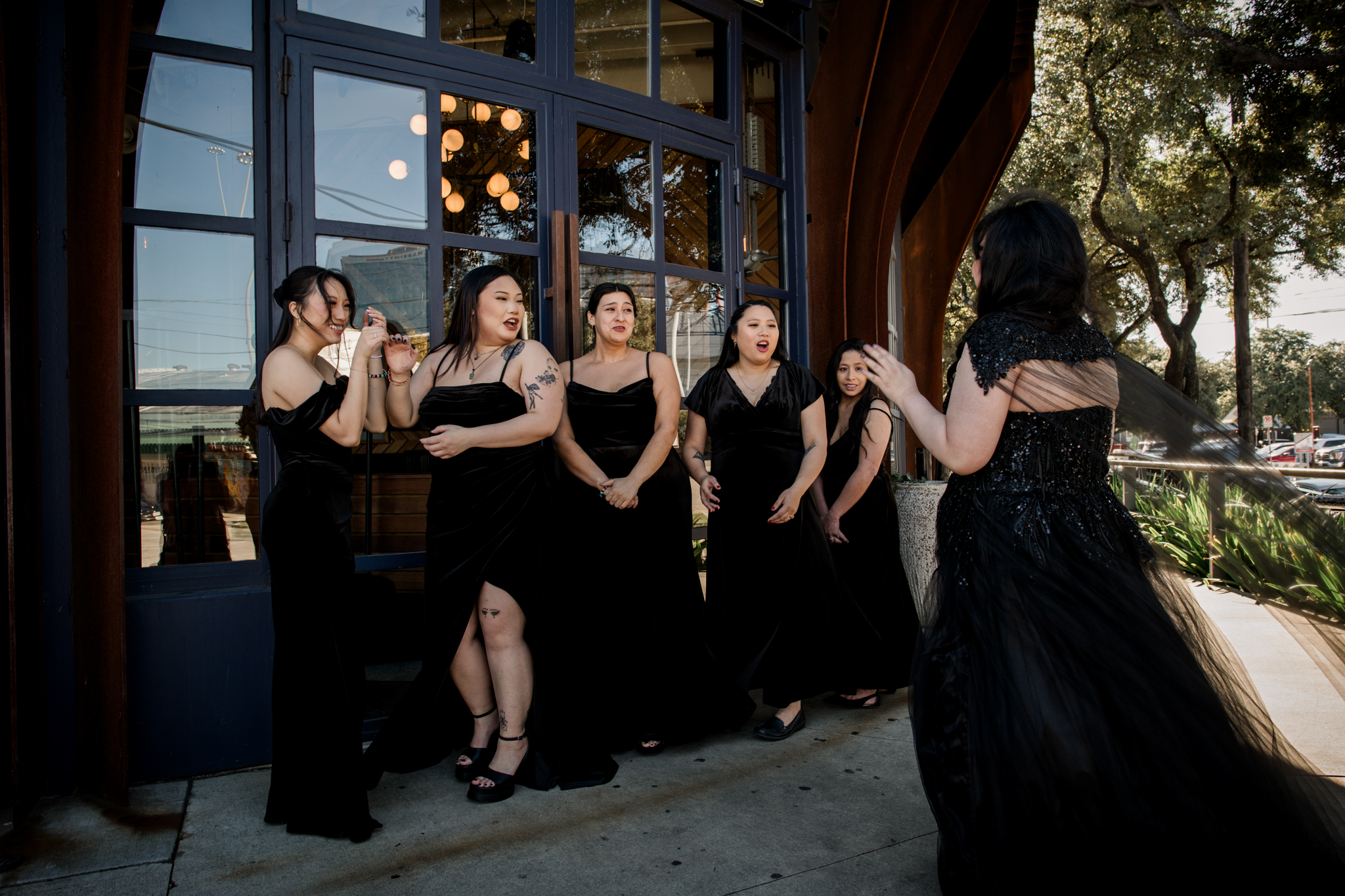 Bridesmaids First Look Houston Texas Wedding